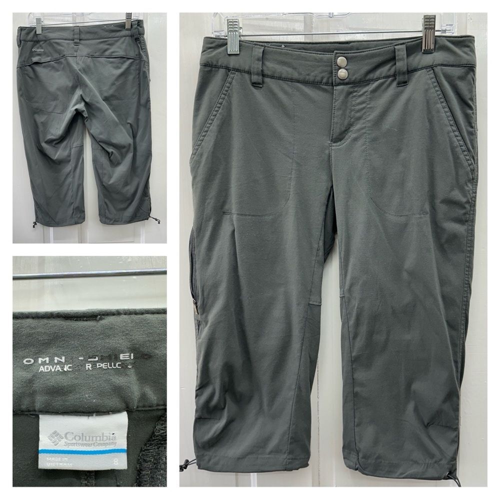 Columbia Omni shield advanced repellency grey athletic capri capris women's 8